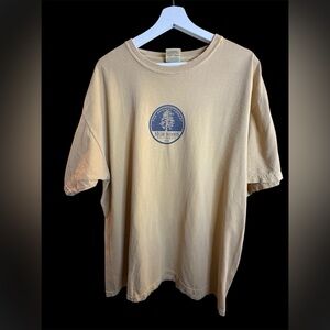 MUIR WOODS National Monument Unisex Graphic  T Shirt 2XL Yellow Perfectly Faded